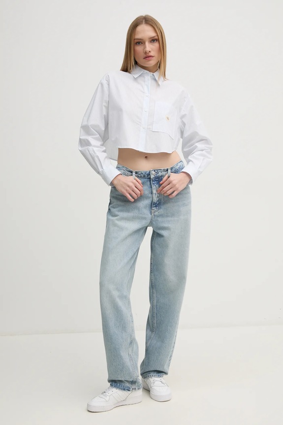 Calvin Klein Jeans pamut ing J20J225078 kék SS25