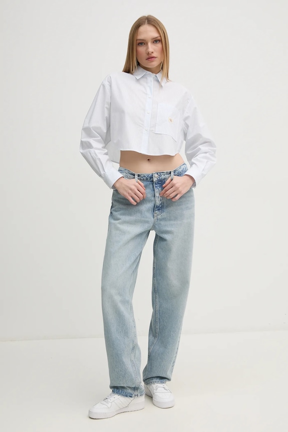 Calvin Klein Jeans pamut ing J20J225078 kék SS25