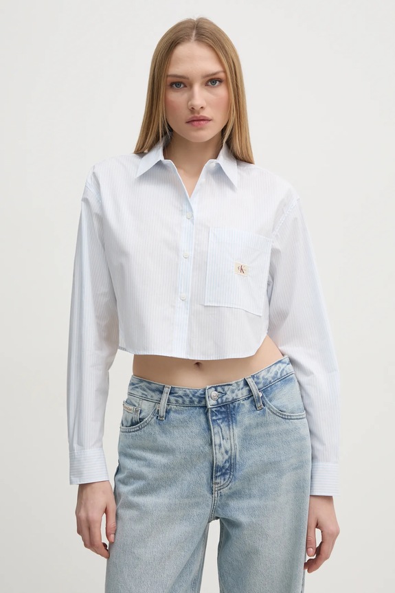Calvin Klein Jeans pamut ing kék J20J225078