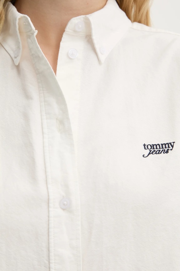Bavlnená košeľa Tommy Jeans DW0DW19358 béžová