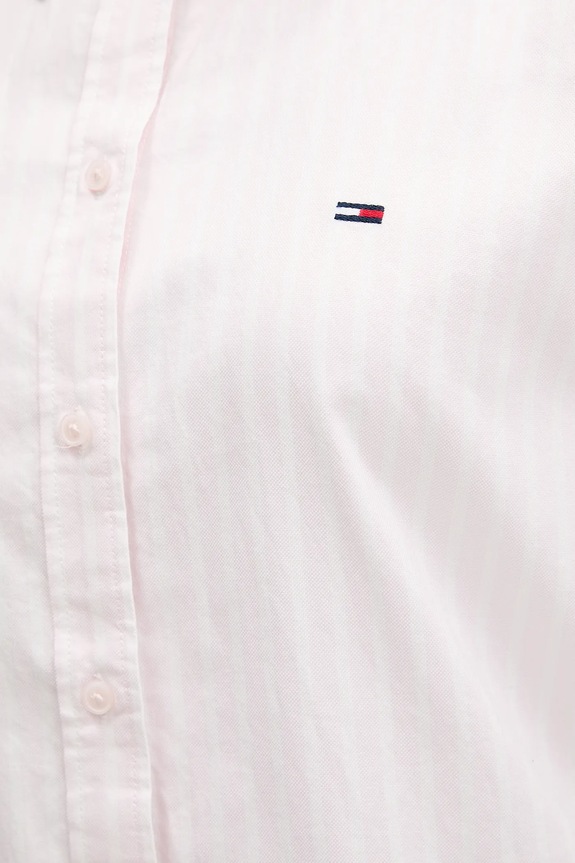 Tommy Jeans πουκάμισο γυναικείο βαμβακερό DW0DW19890 ροζ