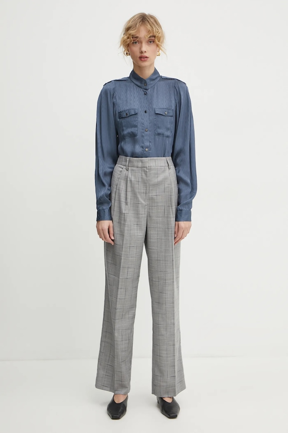 Košeľa Bruuns Bazaar BBW4223 modrá SS25