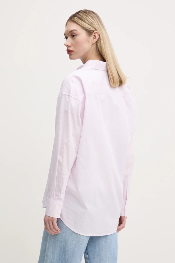 Ρούχα Βαμβακερό πουκάμισο Guess Jeans W5RH94.WGZ11 ροζ