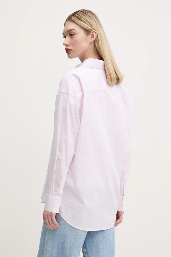 Ρούχα Βαμβακερό πουκάμισο Guess Jeans W5RH94.WGZ11 ροζ