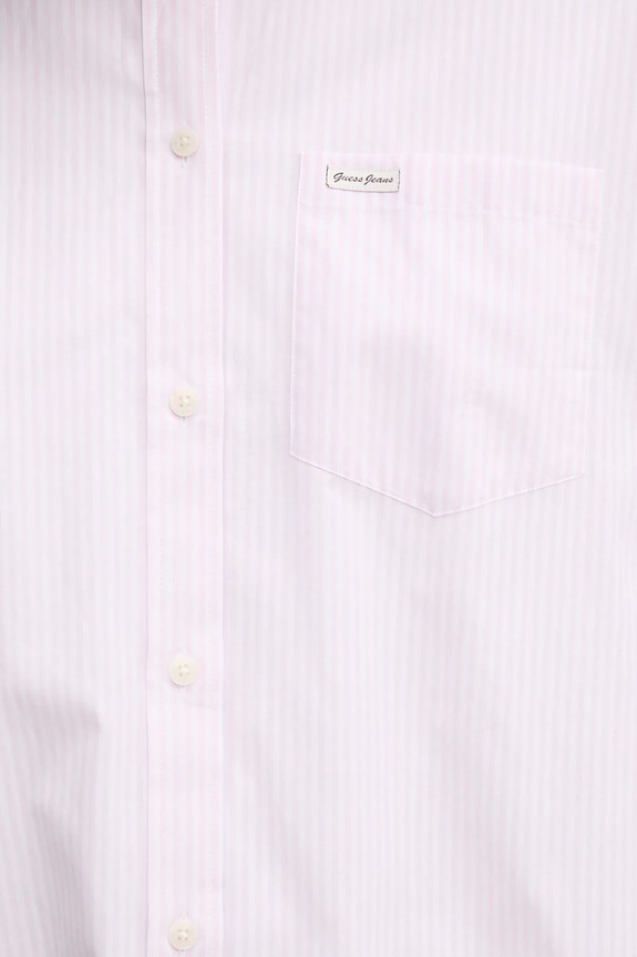 Βαμβακερό πουκάμισο Guess Jeans W5RH94.WGZ11 ροζ