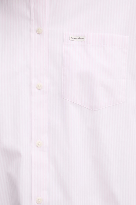 Βαμβακερό πουκάμισο Guess Jeans W5RH94.WGZ11 ροζ