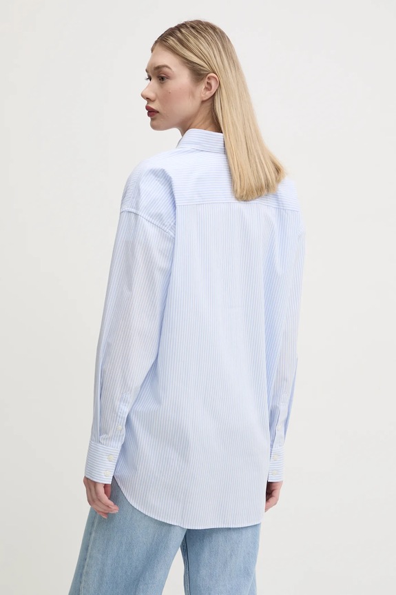 Ρούχα Βαμβακερό πουκάμισο Guess Jeans W5RH94.WGZ11 μπλε