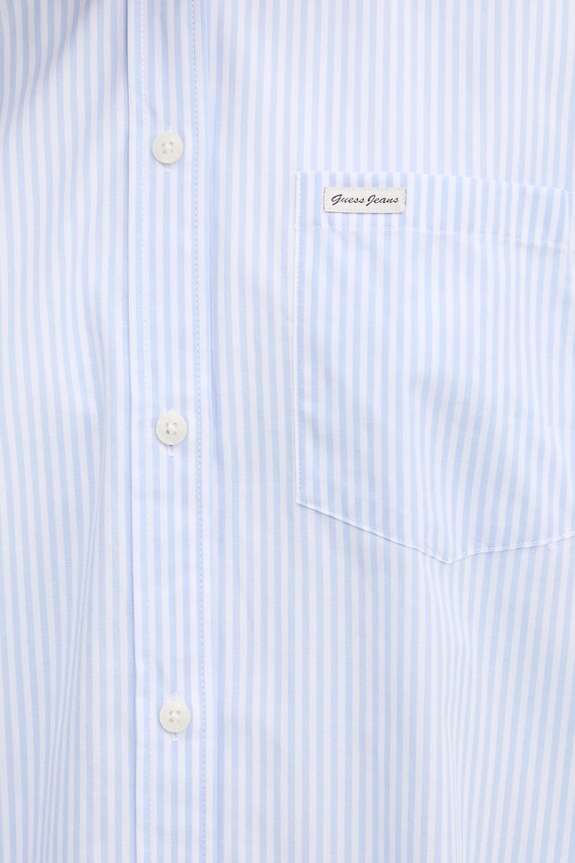 Βαμβακερό πουκάμισο Guess Jeans W5RH94.WGZ11 μπλε