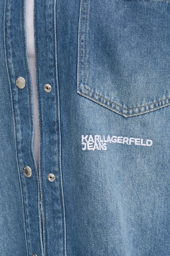 Džínová košile Karl Lagerfeld Jeans A1W11008 modrá