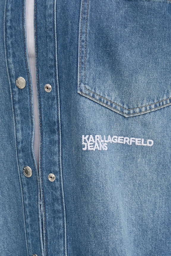 Džínová košile Karl Lagerfeld Jeans A1W11008 modrá