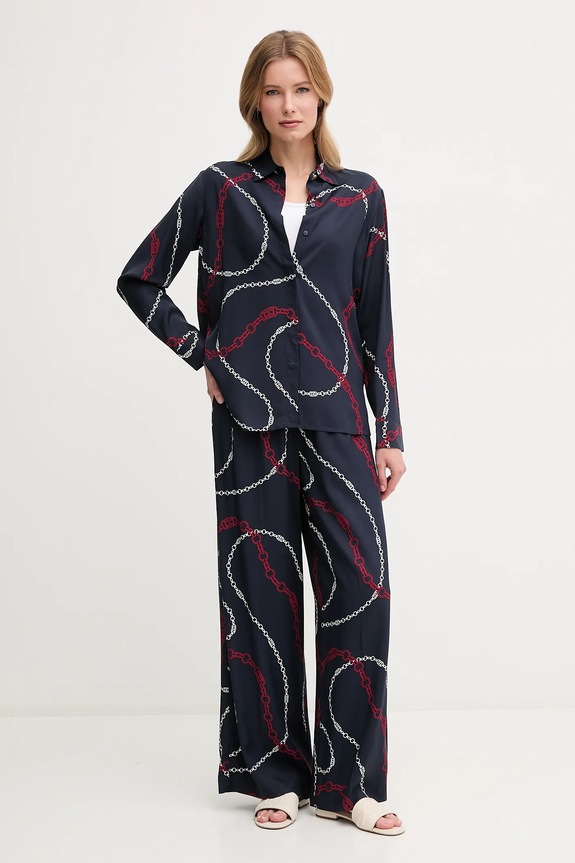 Tommy Hilfiger koszula WW0WW44045 granatowy SS25