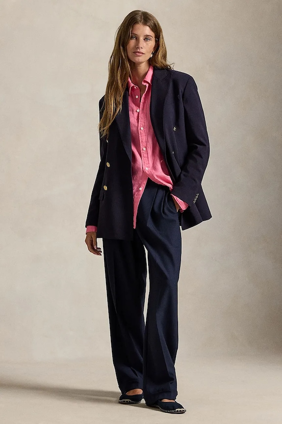 Lněná košile Polo Ralph Lauren 211970730 růžová