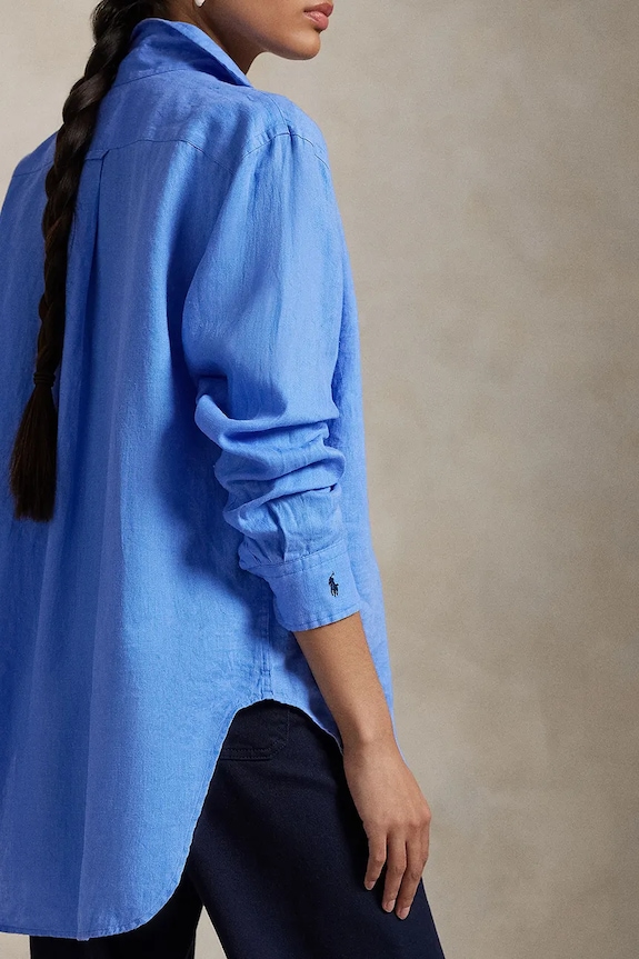 Clothing Polo Ralph Lauren linen shirt 211970730 blue