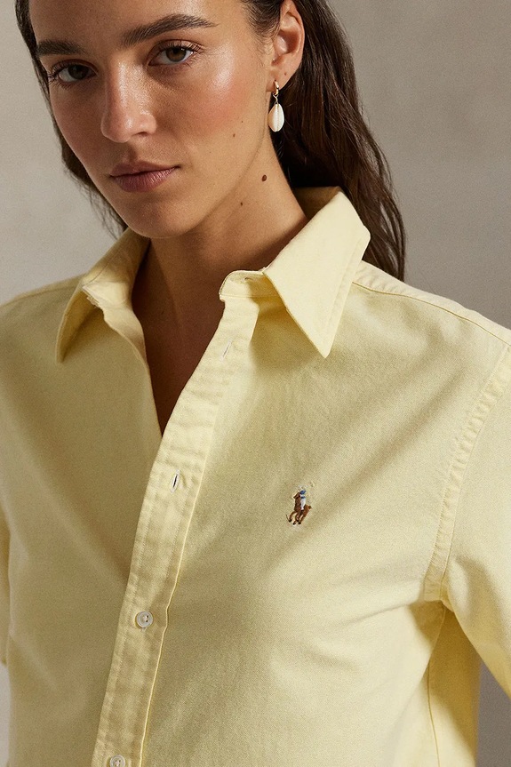 Polo Ralph Lauren cămașă din bumbac galben 211970736