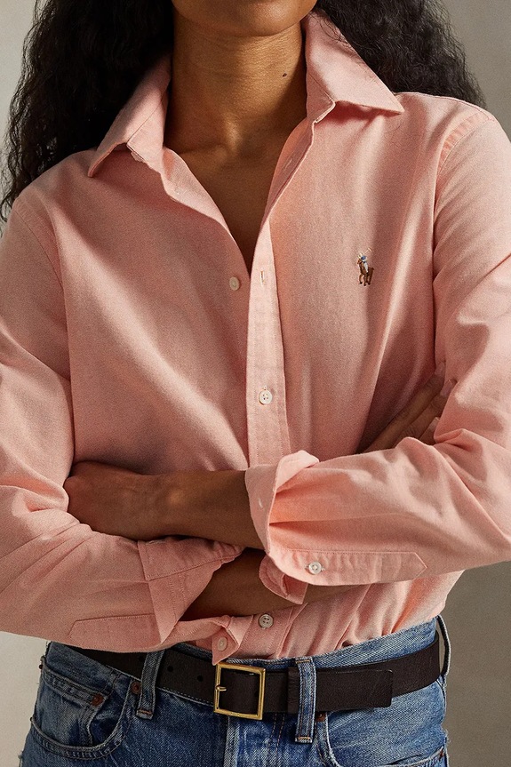 Bavlnená košeľa Polo Ralph Lauren oranžová 211970736