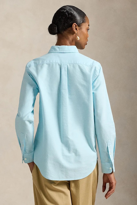 Бавовняна сорочка Polo Ralph Lauren 211970736 бірюзовий SS26