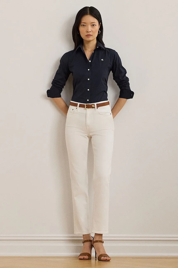 Oblečenie Bavlnená košeľa Lauren Ralph Lauren 200684553 tmavomodrá