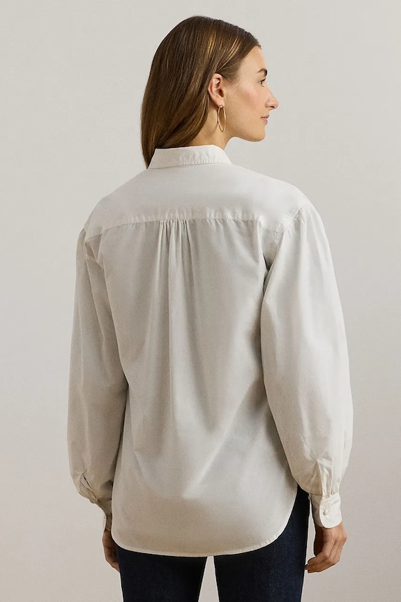 Pamučna košulja Lauren Ralph Lauren 200962682 bijela SS25