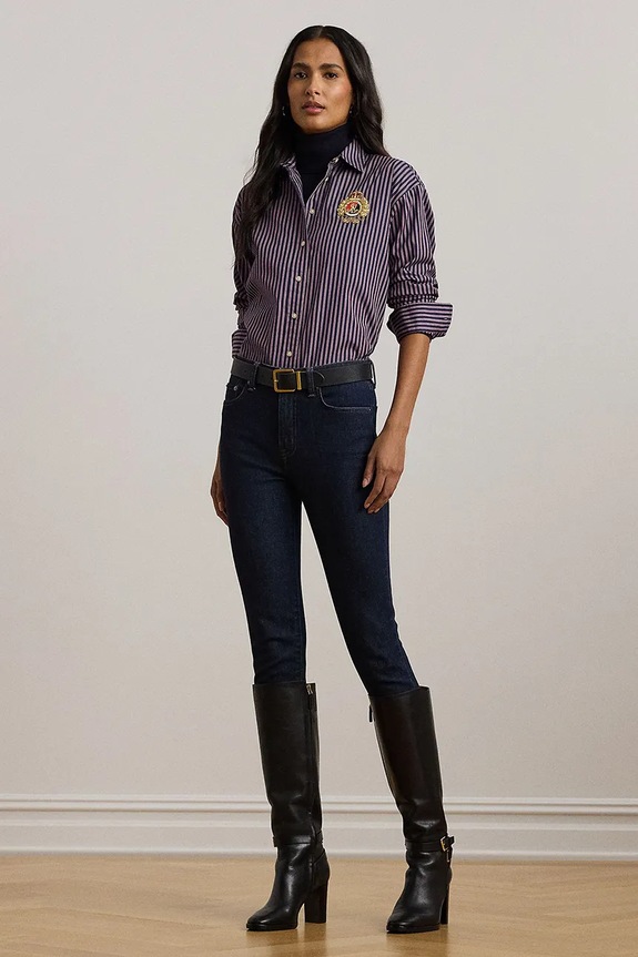 Ruházat Lauren Ralph Lauren pamut ing 200962944 sötétkék