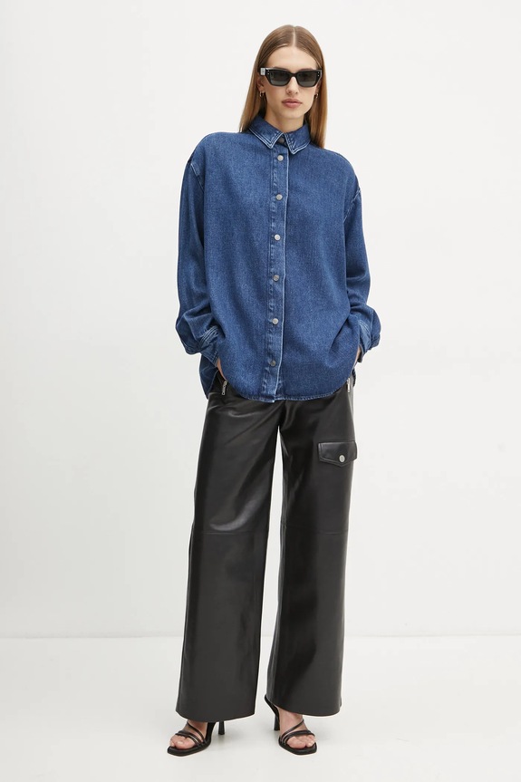 Won Hundred camasa 3617.15162 bleumarin SS25
