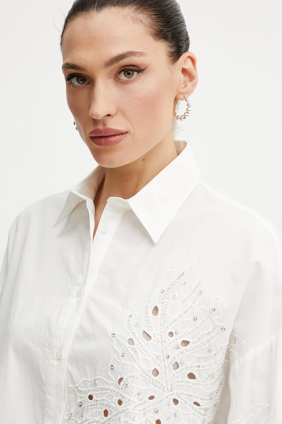 Pinko camicia in cotone bianco 104915.A2H0