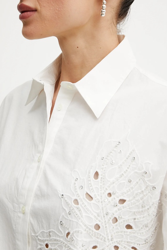 Pinko camicia in cotone 104915.A2H0 bianco