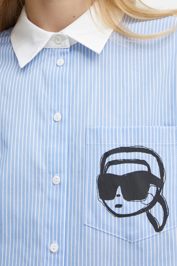 Karl Lagerfeld camicia in cotone A1W11037 blu