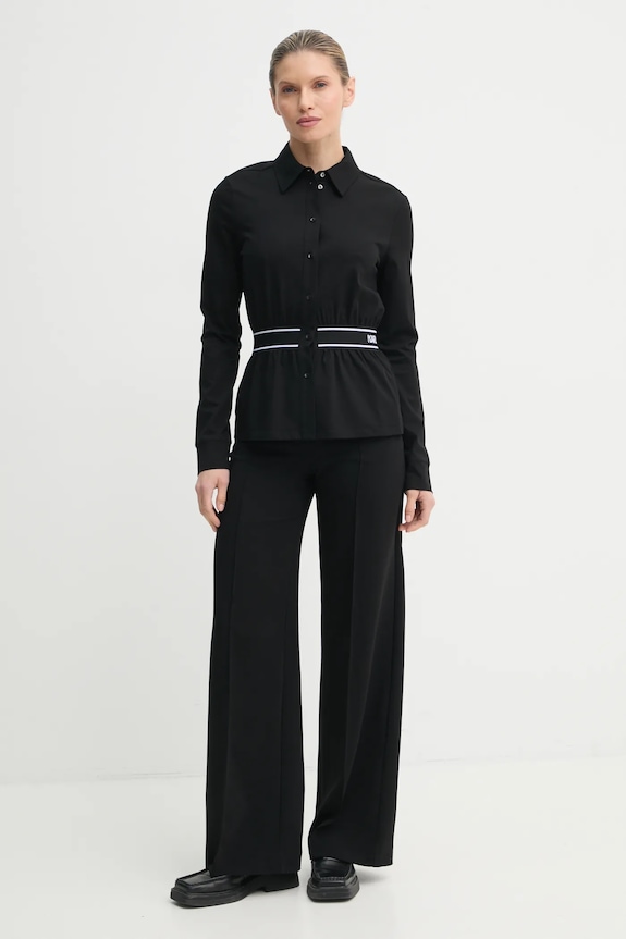 Karl Lagerfeld koszula bawełniana A1W17067 czarny SS25