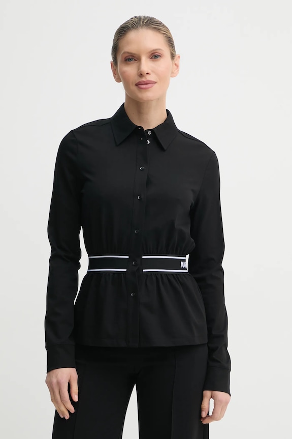 Karl Lagerfeld koszula bawełniana czarny A1W17067