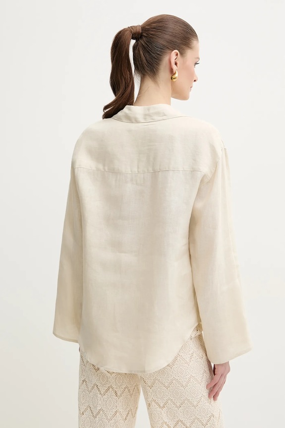 Abbigliamento Twinset camicia di lino 251TF2017 beige