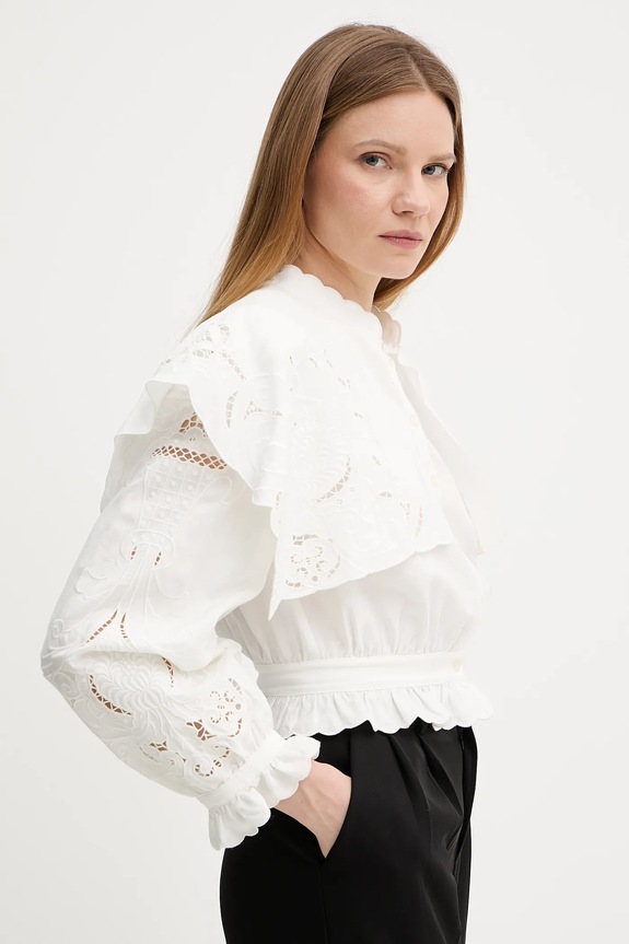 Lněná košile Twinset bílá 251TS2112