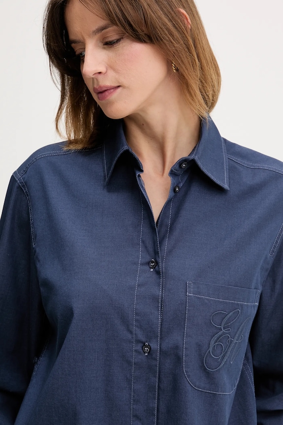 Emporio Armani camicia blu navy EW000739.AF12432