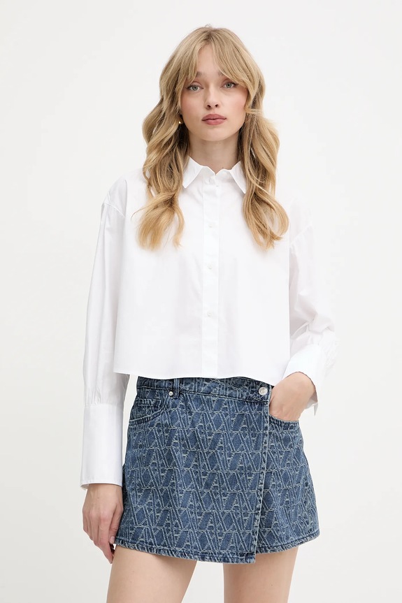 Armani Exchange cămașă din bumbac lung alb XW000494.AF12812