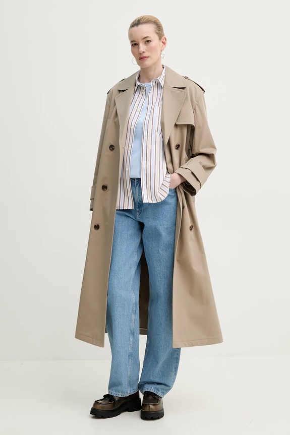 Βαμβακερό πουκάμισο A.P.C. chemise stephanie COHEI.F12605 μπλε SS25