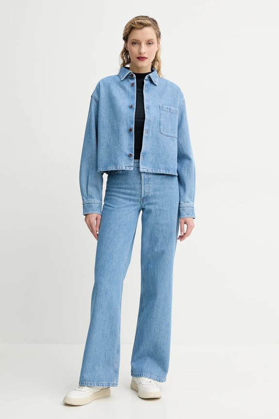 Τζιν πουκάμισο A.P.C. surchemise samantha brodee COHEQ.F02895 μπλε SS25