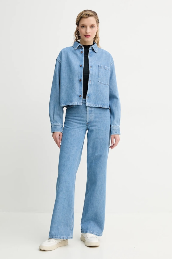 Τζιν πουκάμισο A.P.C. surchemise samantha brodee COHEQ.F02895 μπλε SS25