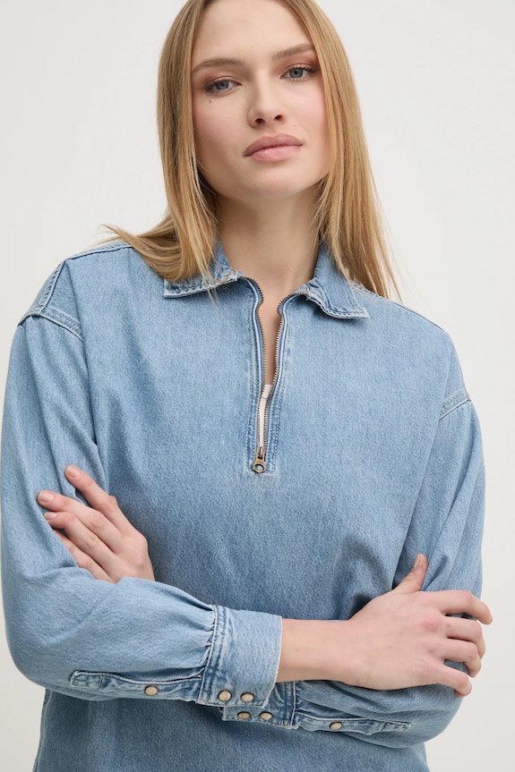 Pepe Jeans bluză subțire din denim NOVA albastru PL304985