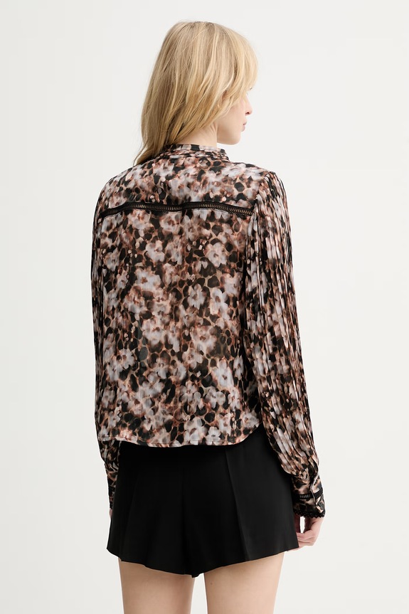 Ρούχα Πουκάμισο Guess W5RH16.WDW82 καφέ