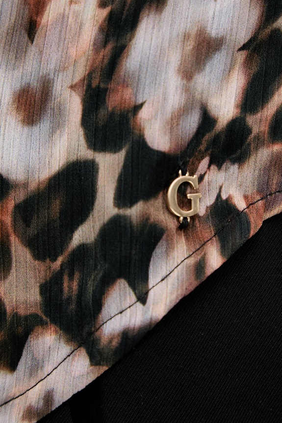 Πουκάμισο Guess W5RH16.WDW82 καφέ