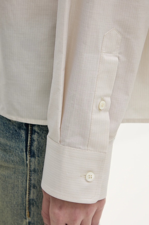 Βαμβακερό πουκάμισο MM6 Maison Margiela S52DT0043 μπεζ