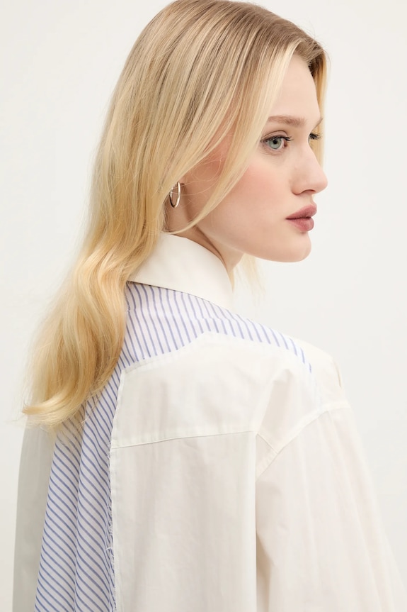 Bavlnená košeľa MM6 Maison Margiela S52DT0042 béžová