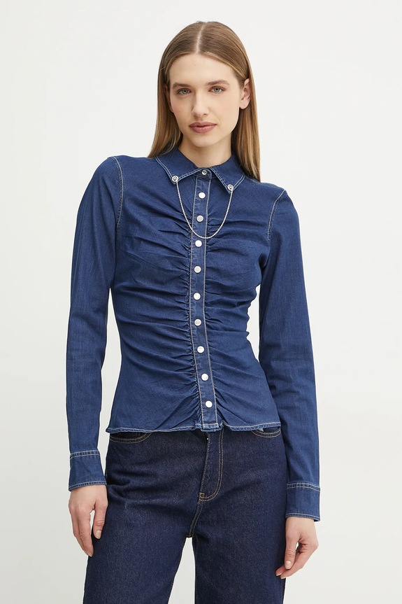 Košile Guess ALISHA slim námořnická modř W5RH69.D5HJ1