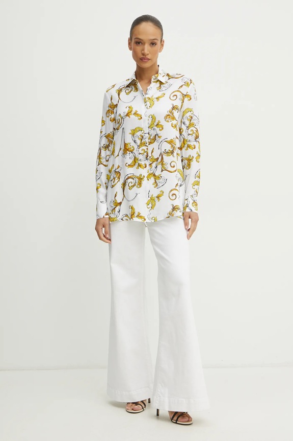 Košulja Versace Jeans Couture 78HAL222.NS639 bijela SS25
