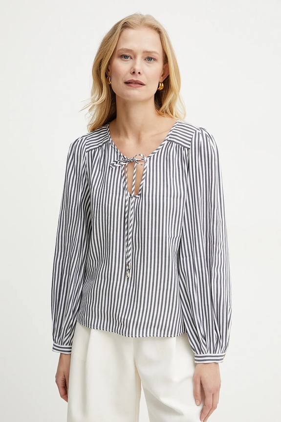 Bluza s dodatkom lana Marella ADDA regular mornarsko plava 2513111044