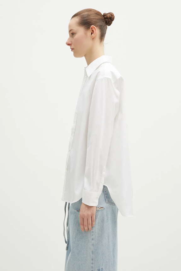 Βαμβακερό πουκάμισο Polo Ralph Lauren Long Sleeve Light Shirt 211968219 λευκό SS26