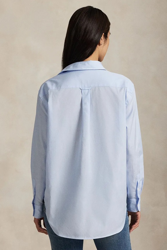 Polo Ralph Lauren cămașă din bumbac Long Sleeve Light Shirt 211968220 albastru SS26