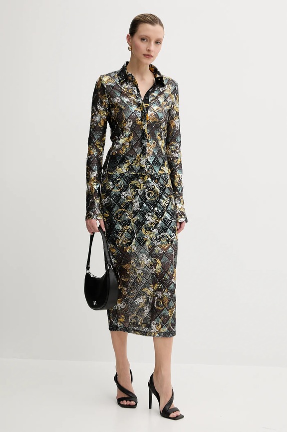 Srajca Versace Jeans Couture 78HAL2B3.JS443 črna SS25