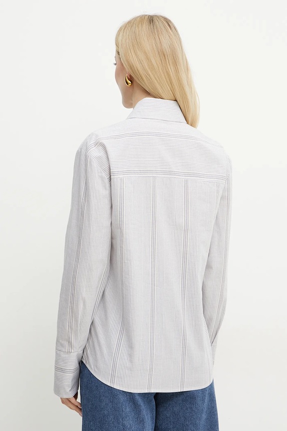 Ρούχα Βαμβακερό πουκάμισο Patrizia Pepe 2C1636.A569 γκρί