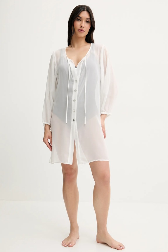 Πουκάμισο MICHAEL Michael Kors MM2R791 λευκό SS25