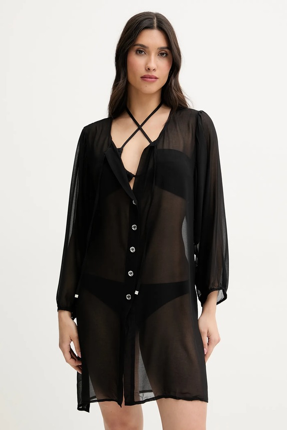 Πουκάμισο MICHAEL Michael Kors κανονικό μαύρο MM2R791